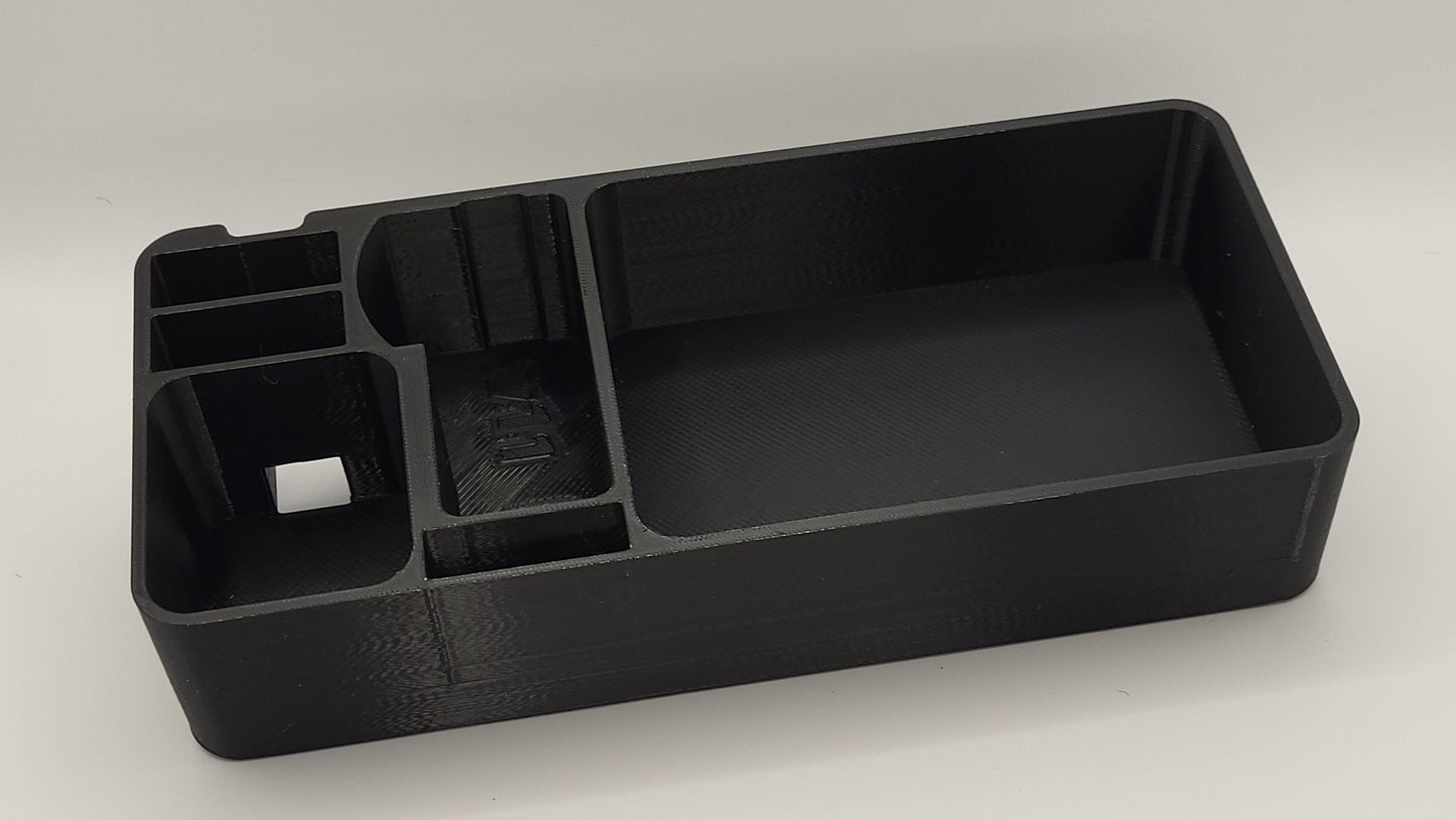Black GoPro Case Organizer | Charge Batteries on the Go | Customizable Colors | Sturdy Protection | AirTag Slot | PLA or Heat Resistant PETG
