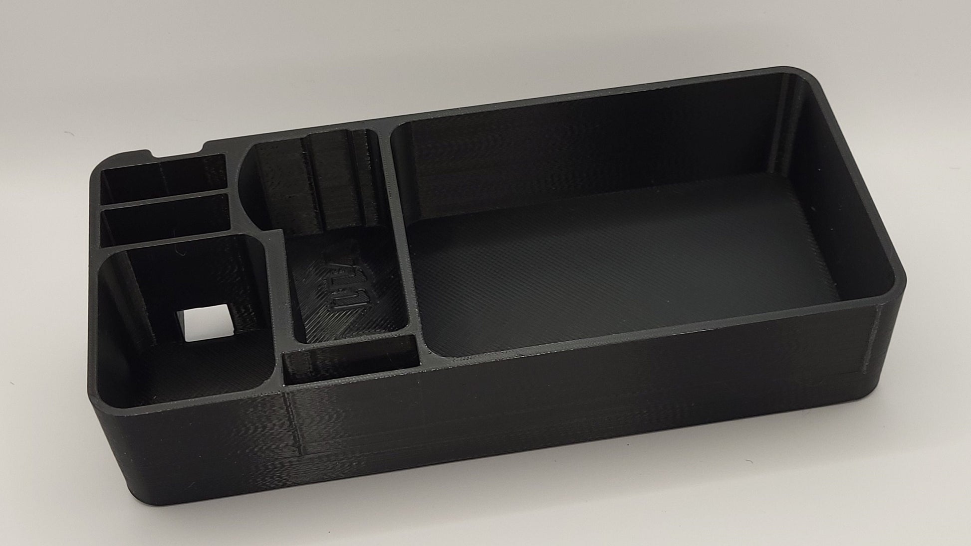 Black GoPro Case Organizer | Charge Batteries on the Go | Customizable Colors | Sturdy Protection | AirTag Slot | PLA or Heat Resistant PETG