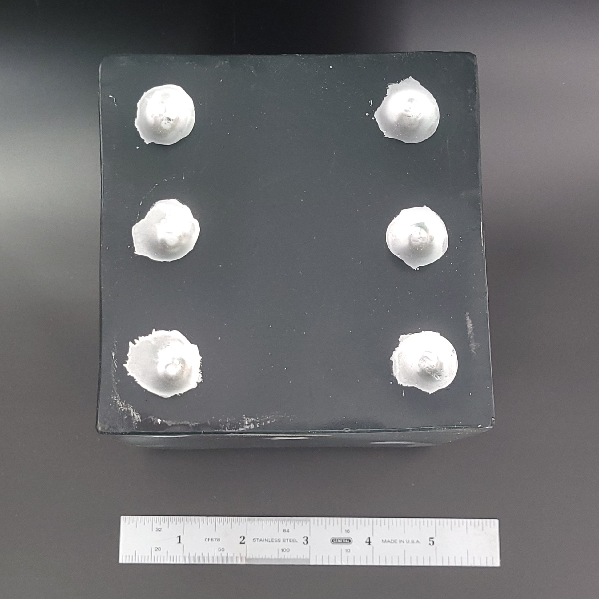 Cube D6 in unfinished welded steel 6" 150mm