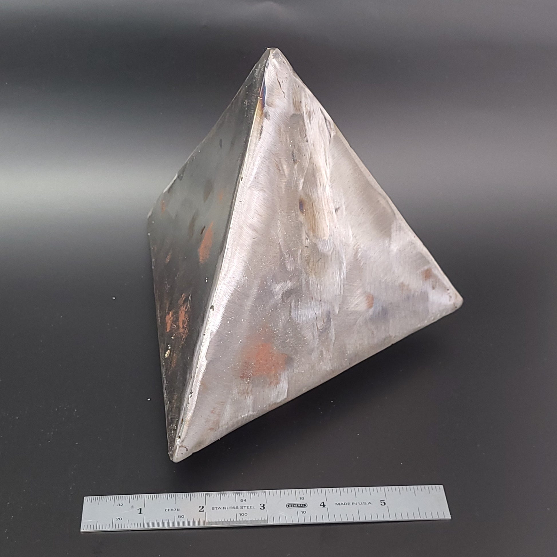Tetrahedron D4 in unfinished welded steel 6" 150mm