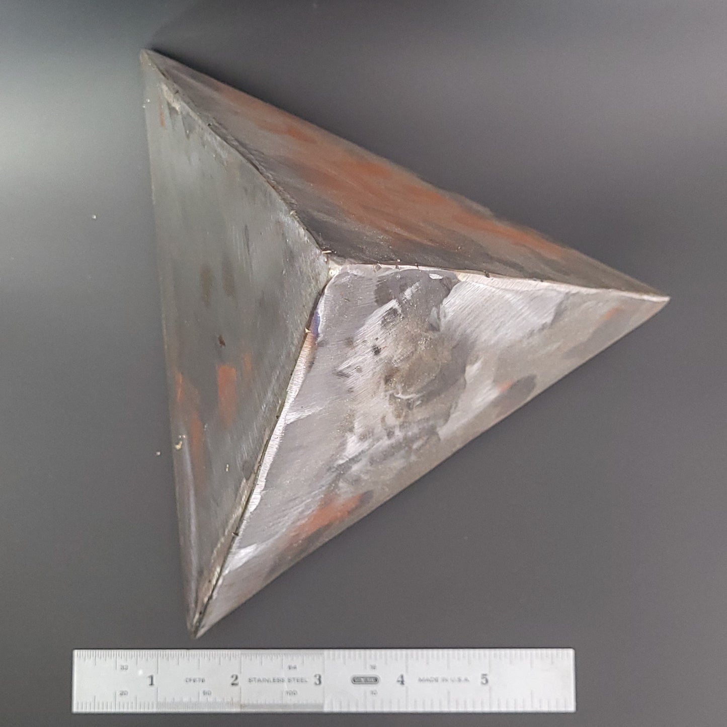 Tetrahedron D4 in unfinished welded steel 6" 150mm
