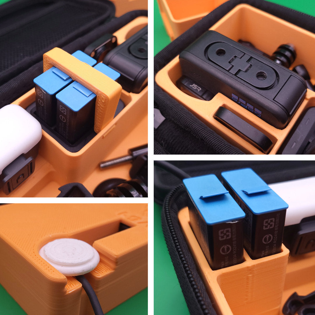 Case Insert for 2 GoPro Hero & 2 Chargers (new/old) - The DoubleDouble